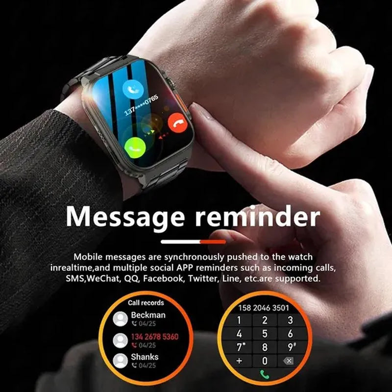 LIGE Recording Function SIRI Dial Smart Watch 600MAH Large Battery TWS Music 100+ Sports Watch True Blood Oxygen Smartwatch Men