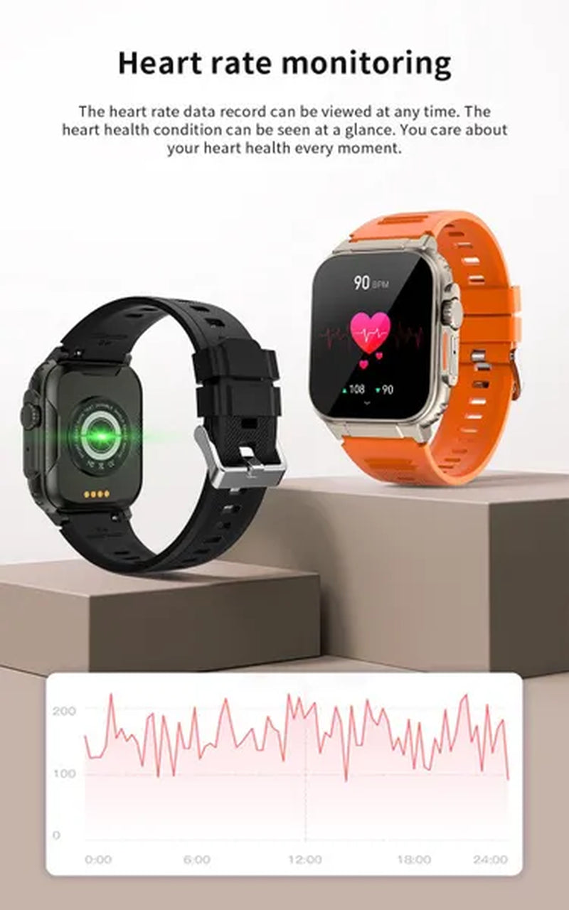 LIGE Recording Function SIRI Dial Smart Watch 600MAH Large Battery TWS Music 100+ Sports Watch True Blood Oxygen Smartwatch Men