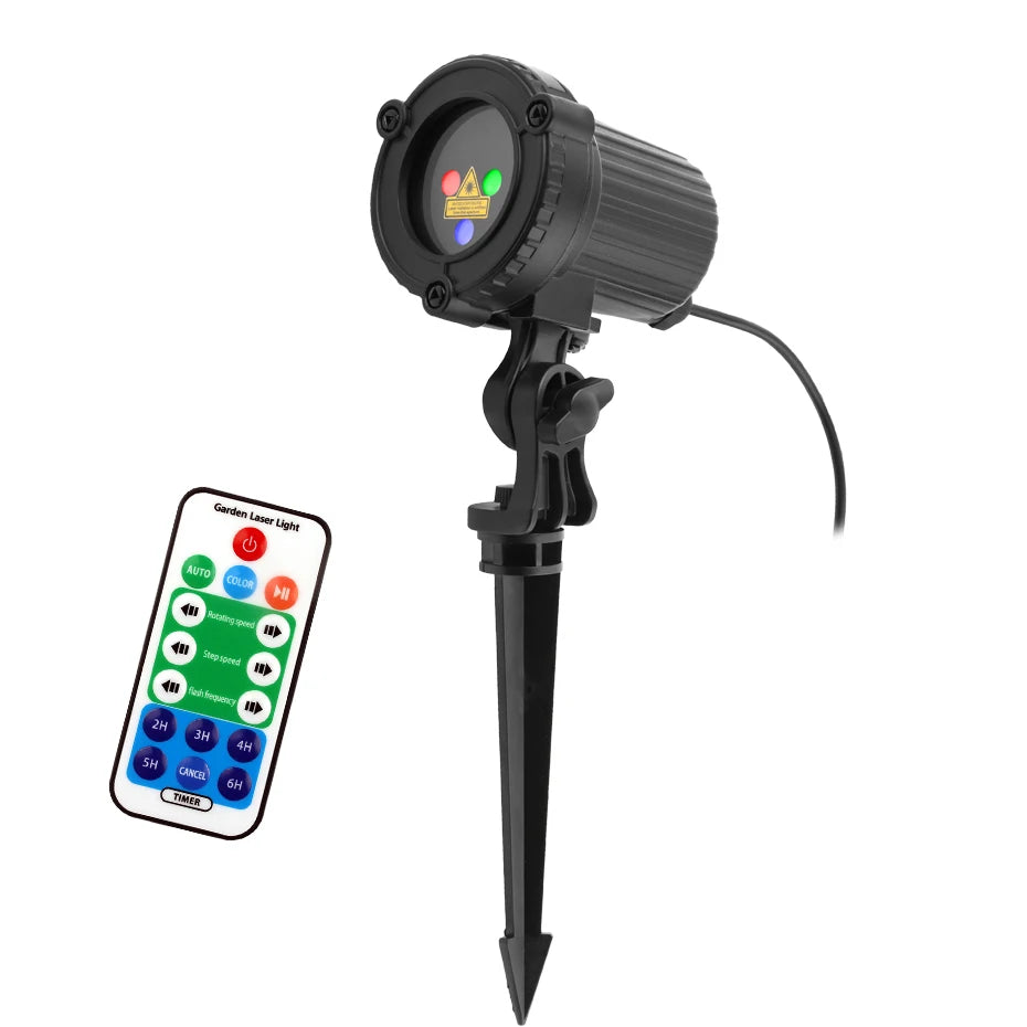 ALIEN RGB Moving Static Star Christmas Laser Projector Waterproof Outdoor Garden Holiday Party Xmas Tree House Shows Lighting