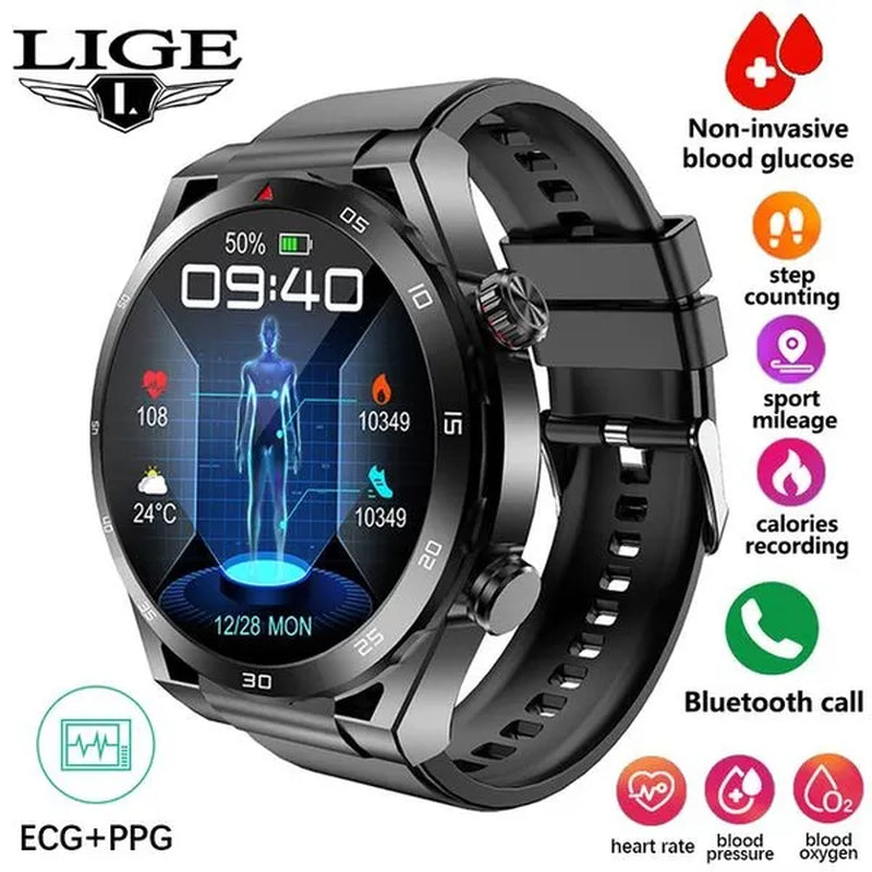 LIGE ECG+PPG Smart Watch Men Smart Watch 2023 HPV Tracking Monitor Bluetooth Call Sport Fitness Men Smartwatch for Xiaomi Huawei