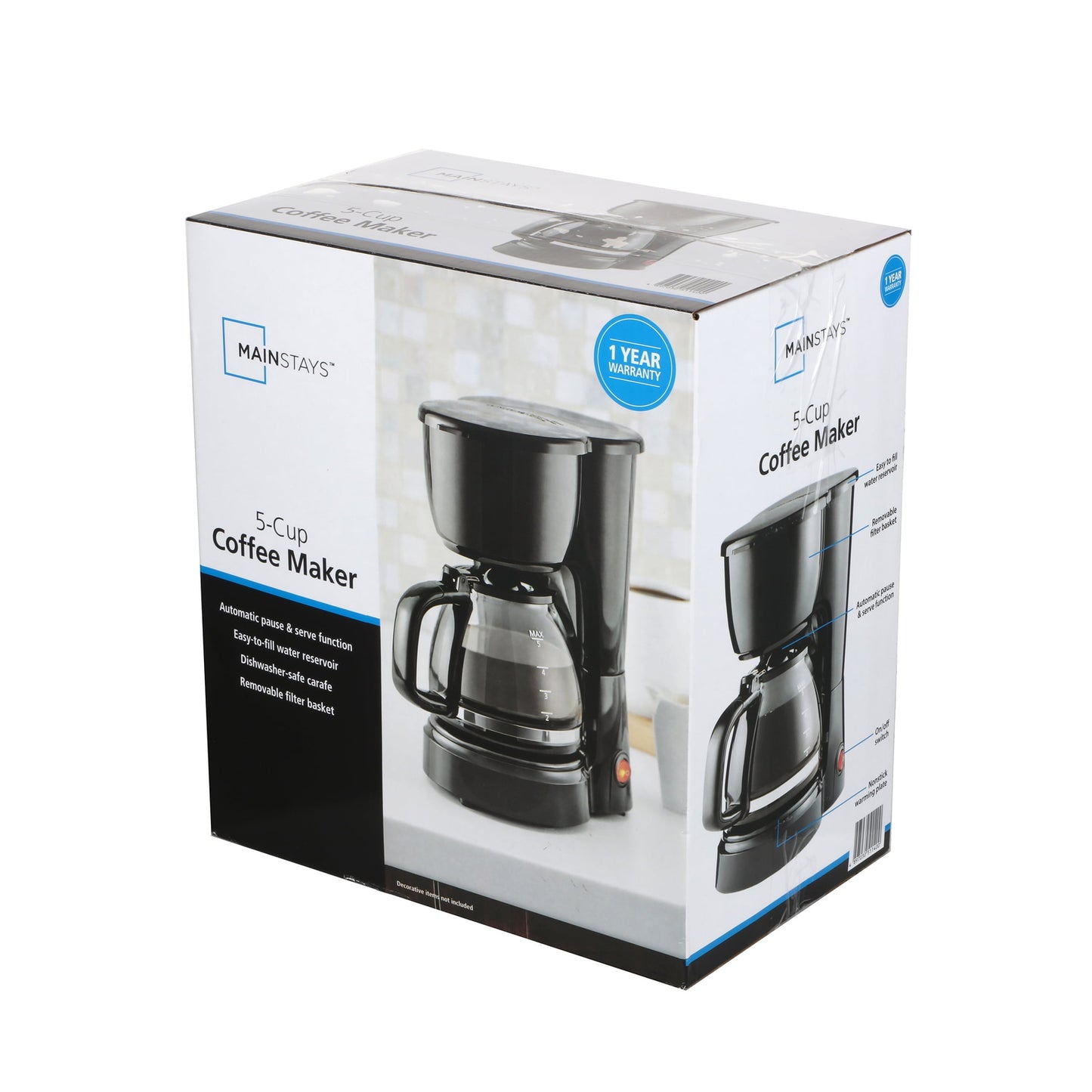 Cafetera Electrica De 5 Tazas 120V Maquina Para Cafe Pequeñas En Ofertas Baratas
