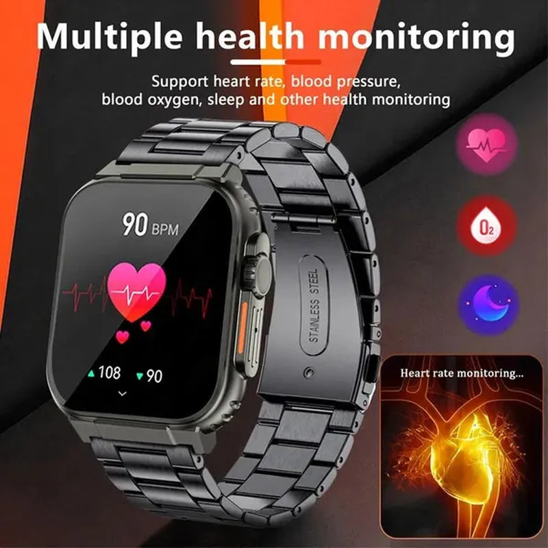 LIGE Recording Function SIRI Dial Smart Watch 600MAH Large Battery TWS Music 100+ Sports Watch True Blood Oxygen Smartwatch Men