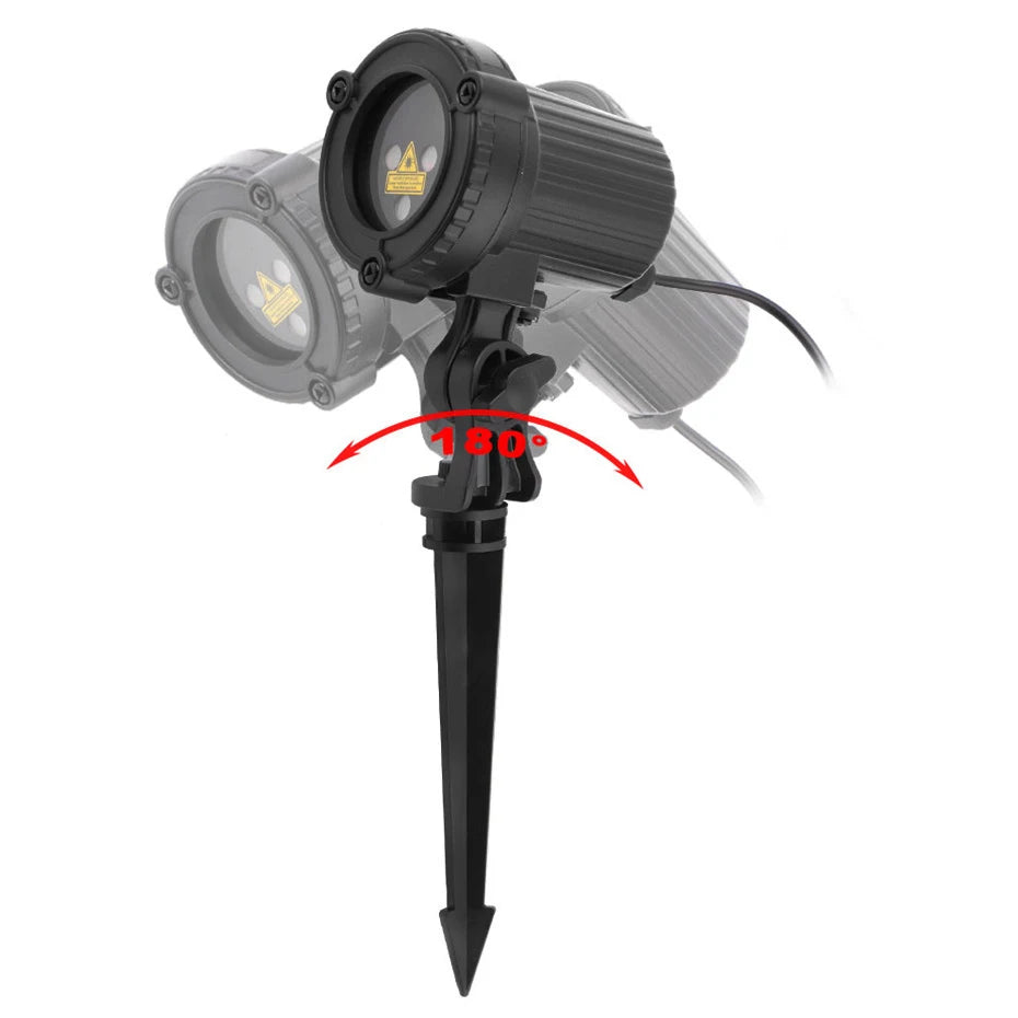 ALIEN RGB Moving Static Star Christmas Laser Projector Waterproof Outdoor Garden Holiday Party Xmas Tree House Shows Lighting