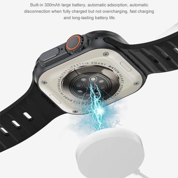 New IW9 Ultar Smart Watch Men Series 9 2.04 Inch High Refresh Rtae AMOLED Screen Compass IWO Smartwatch Women for App1E Watch Android Watch