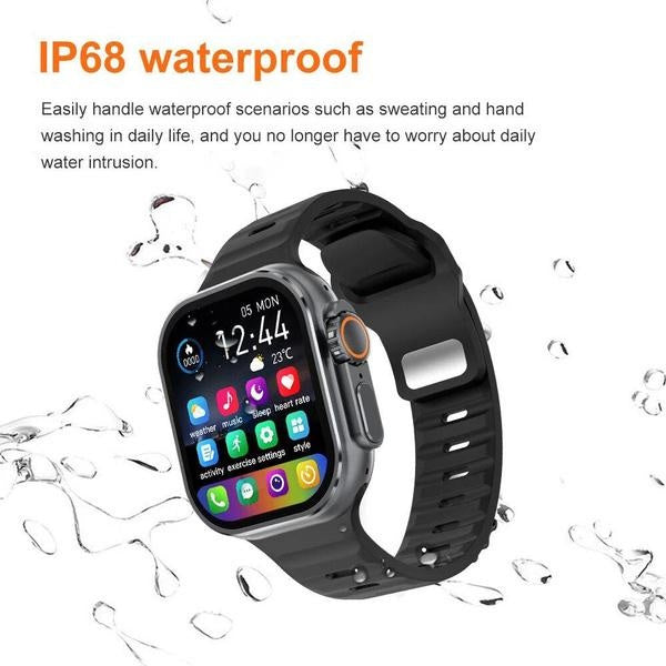 New IW9 Ultar Smart Watch Men Series 9 2.04 Inch High Refresh Rtae AMOLED Screen Compass IWO Smartwatch Women for App1E Watch Android Watch