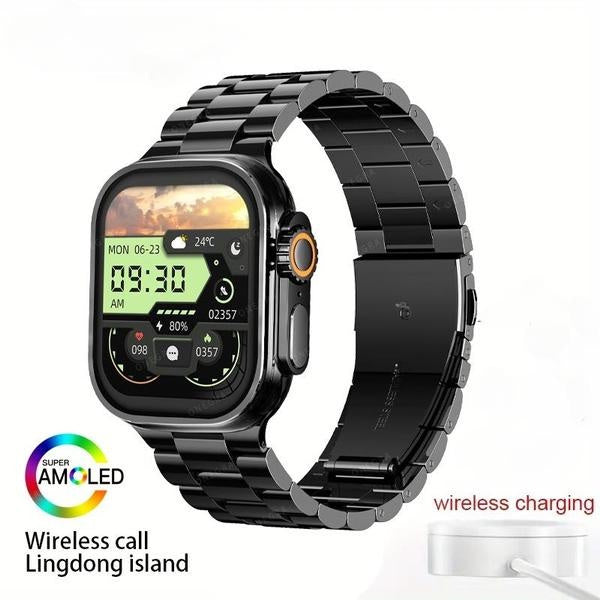 New IW9 Ultar Smart Watch Men Series 9 2.04 Inch High Refresh Rtae AMOLED Screen Compass IWO Smartwatch Women for App1E Watch Android Watch
