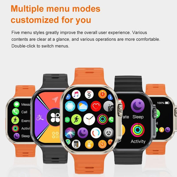 New IW9 Ultar Smart Watch Men Series 9 2.04 Inch High Refresh Rtae AMOLED Screen Compass IWO Smartwatch Women for App1E Watch Android Watch