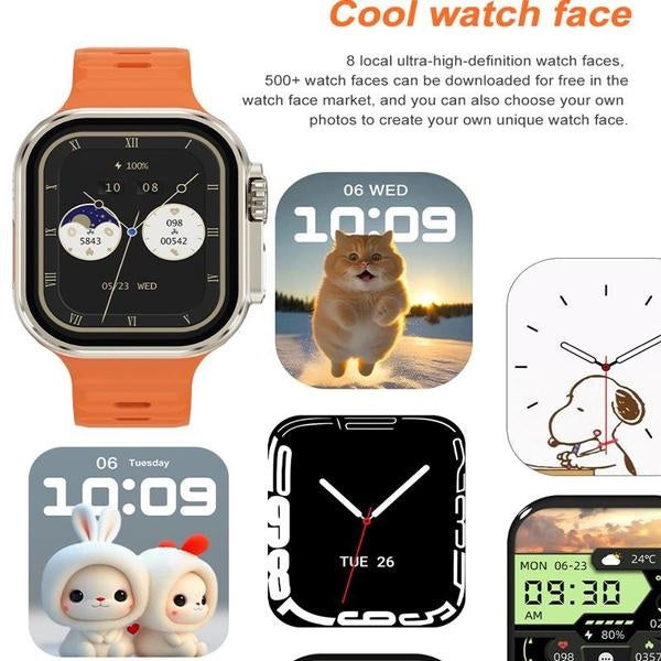 New IW9 Ultar Smart Watch Men Series 9 2.04 Inch High Refresh Rtae AMOLED Screen Compass IWO Smartwatch Women for App1E Watch Android Watch