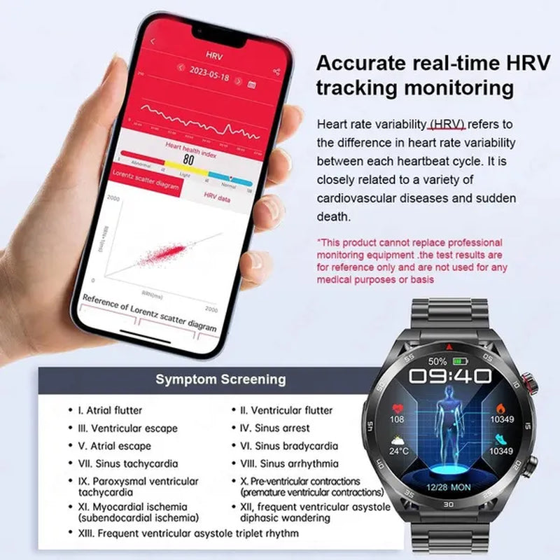 LIGE ECG+PPG Smart Watch Men Smart Watch 2023 HPV Tracking Monitor Bluetooth Call Sport Fitness Men Smartwatch for Xiaomi Huawei