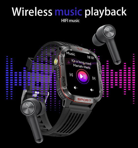 LIGE Bluetooth Call Smartwatch 2.01 Inch Screen 600 Mah Battery Compass Military Outdoor Waterproof Smartwatch for Huawei Xiaomi