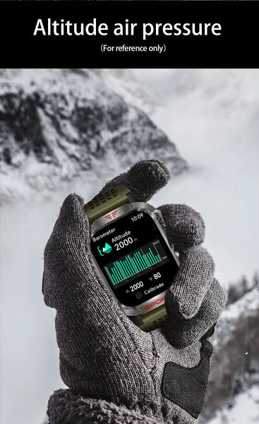 LIGE Bluetooth Call Smartwatch 2.01 Inch Screen 600 Mah Battery Compass Military Outdoor Waterproof Smartwatch for Huawei Xiaomi