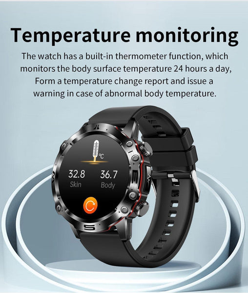 2025 New Health Managed Smart Watch Health Measure Fat Uric Acid Call ECG+PPG Health Smartwatch IOS