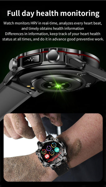 2025 New Health Managed Smart Watch Health Measure Fat Uric Acid Call ECG+PPG Health Smartwatch IOS