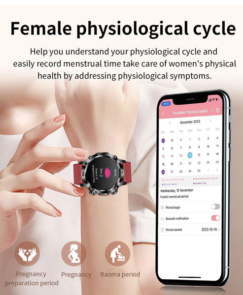2025 New Health Managed Smart Watch Health Measure Fat Uric Acid Call ECG+PPG Health Smartwatch IOS