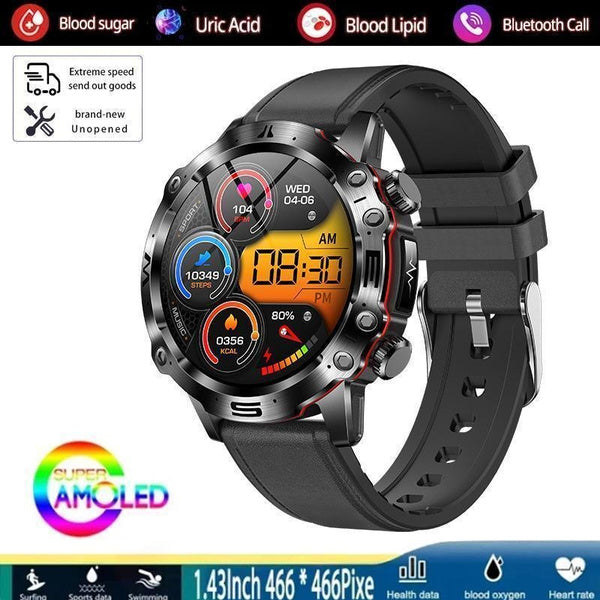 2025 New Health Managed Smart Watch Health Measure Fat Uric Acid Call ECG+PPG Health Smartwatch IOS