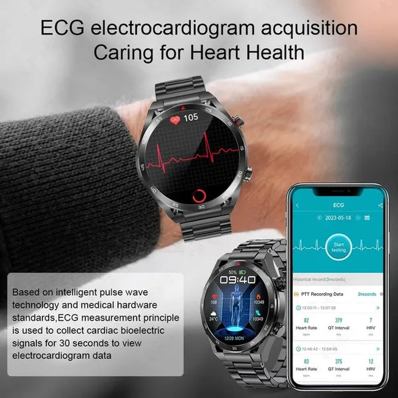 LIGE ECG+PPG Smart Watch Men Smart Watch 2023 HPV Tracking Monitor Bluetooth Call Sport Fitness Men Smartwatch for Xiaomi Huawei