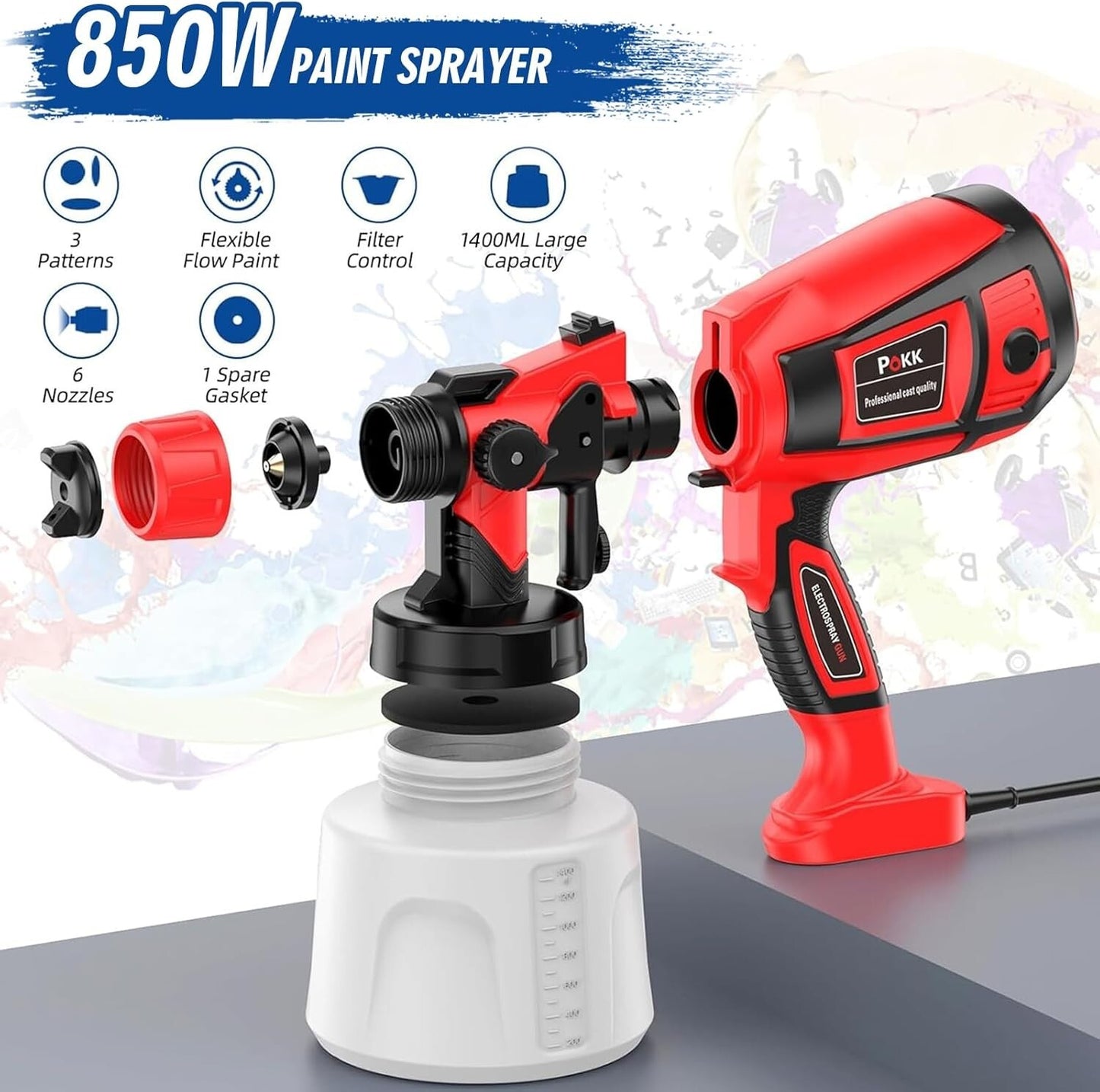 Pistola Para Pintar Maquina De Pintura Electrica Casas Autos Carros Pulverizador