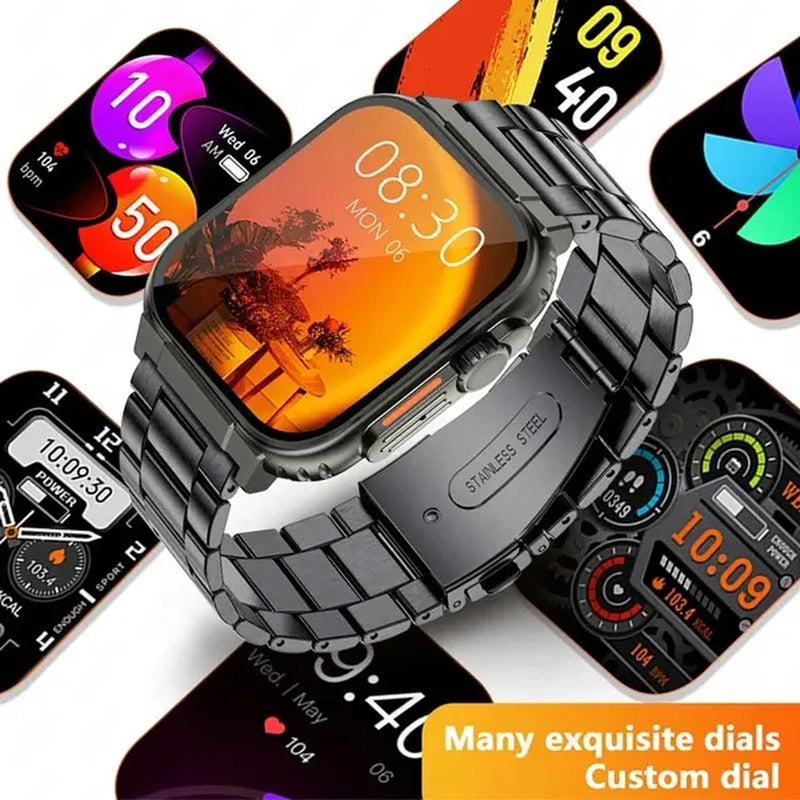 LIGE Recording Function SIRI Dial Smart Watch 600MAH Large Battery TWS Music 100+ Sports Watch True Blood Oxygen Smartwatch Men
