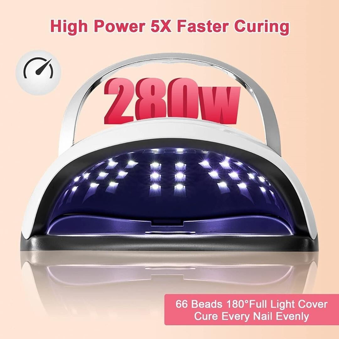 280W Lampara De Unas Maquina Profesional Luz UV LED Secador Para Esmalte Gel