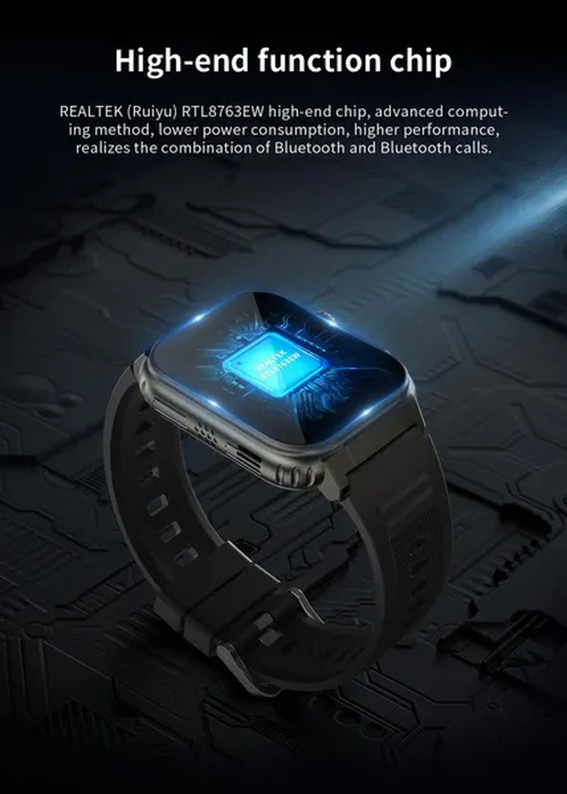 LIGE Recording Function SIRI Dial Smart Watch 600MAH Large Battery TWS Music 100+ Sports Watch True Blood Oxygen Smartwatch Men