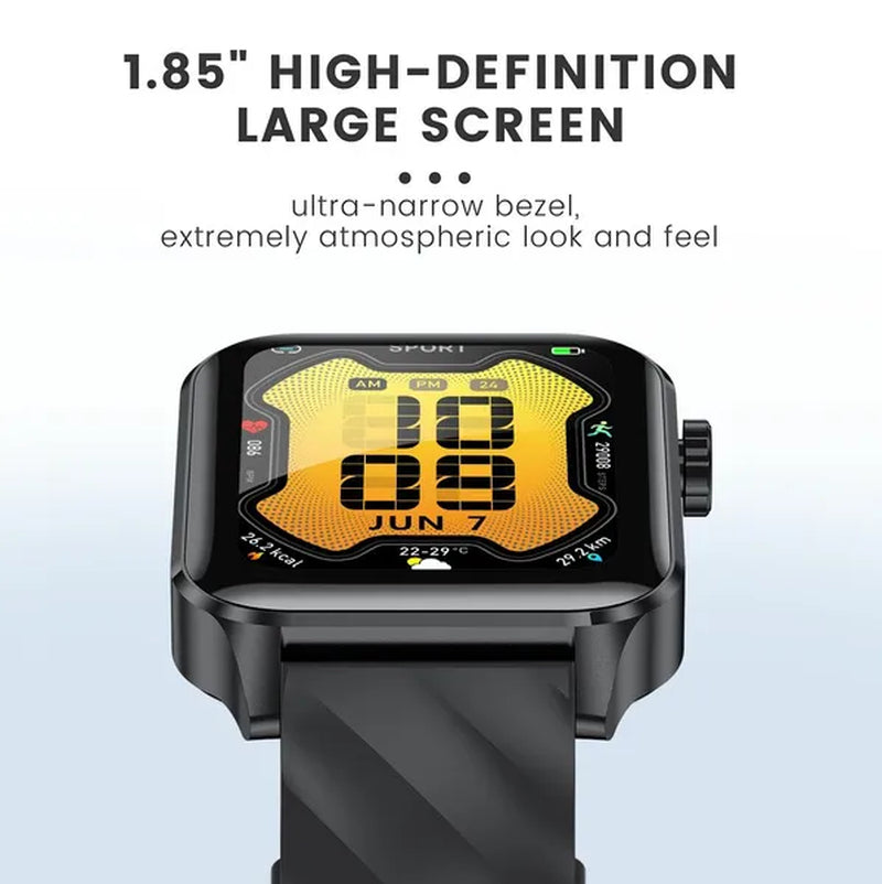 2024 New Smart Watch with Exercise Recording/Voice Assistant/Timer/ Stopwatch for Men Women, 1.85'' Smartwatch with Wireless Call (Answer/Make/Reject Calls) with Multi-Sports Mode, for Iphone/Android Phone.