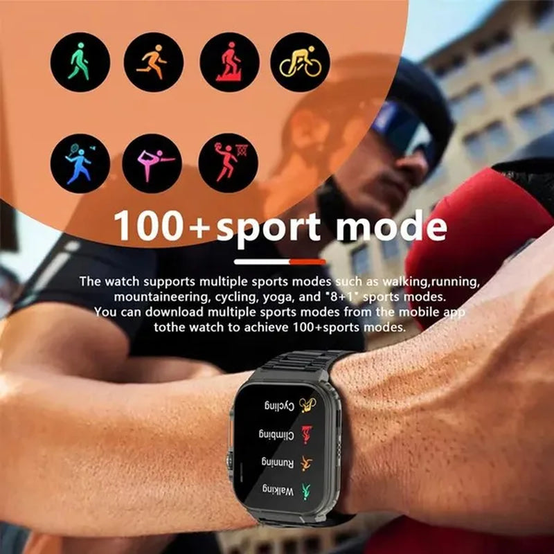 LIGE Recording Function SIRI Dial Smart Watch 600MAH Large Battery TWS Music 100+ Sports Watch True Blood Oxygen Smartwatch Men