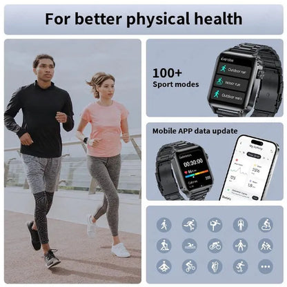 2024 New Smart Watch with Exercise Recording/Voice Assistant/Timer/ Stopwatch for Men Women, 1.85'' Smartwatch with Wireless Call (Answer/Make/Reject Calls) with Multi-Sports Mode, for Iphone/Android Phone.