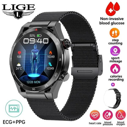 LIGE ECG+PPG Smart Watch Men Smart Watch 2023 HPV Tracking Monitor Bluetooth Call Sport Fitness Men Smartwatch for Xiaomi Huawei
