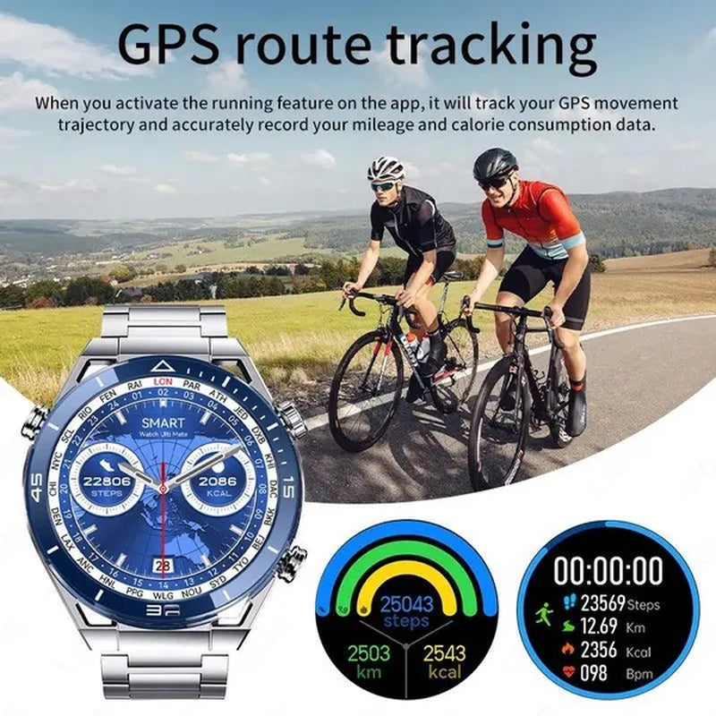 LIGE 2023 NFC ECG+PPG Bluetooth Call Smartwatch GPS Tracker Motion Bracelet Fitness for Huawei Watches Ultimate Smart Watch Men