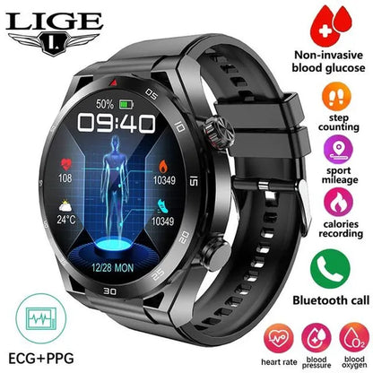 LIGE ECG+PPG Smart Watch Men Smart Watch 2023 HPV Tracking Monitor Bluetooth Call Sport Fitness Men Smartwatch for Xiaomi Huawei