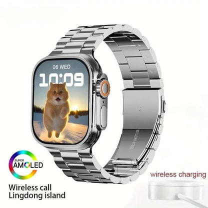New IW9 Ultar Smart Watch Men Series 9 2.04 Inch High Refresh Rtae AMOLED Screen Compass IWO Smartwatch Women for App1E Watch Android Watch