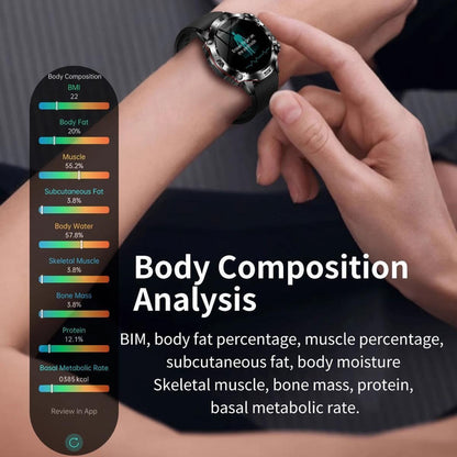 2025 New Health Managed Smart Watch Health Measure Fat Uric Acid Call ECG+PPG Health Smartwatch IOS