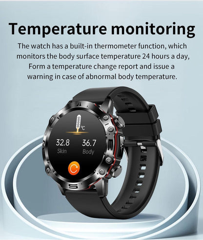 2025 New Health Managed Smart Watch Health Measure Fat Uric Acid Call ECG+PPG Health Smartwatch IOS