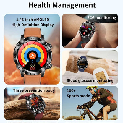 2025 New Health Managed Smart Watch Health Measure Fat Uric Acid Call ECG+PPG Health Smartwatch IOS