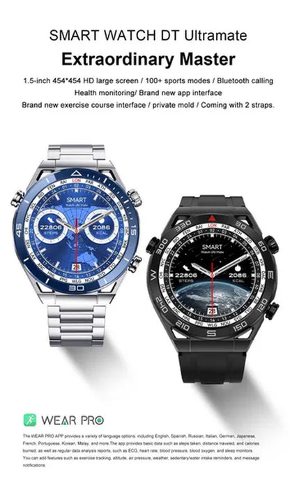 LIGE 2023 NFC ECG+PPG Bluetooth Call Smartwatch GPS Tracker Motion Bracelet Fitness for Huawei Watches Ultimate Smart Watch Men