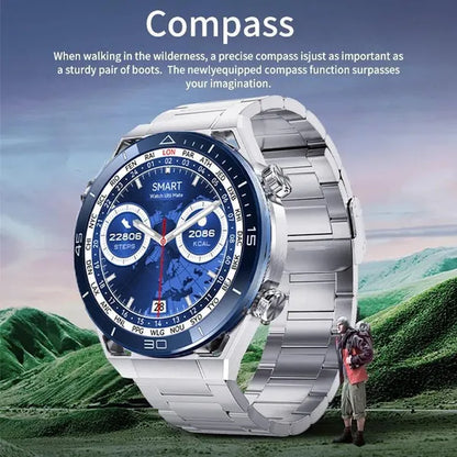 LIGE 2023 NFC ECG+PPG Bluetooth Call Smartwatch GPS Tracker Motion Bracelet Fitness for Huawei Watches Ultimate Smart Watch Men