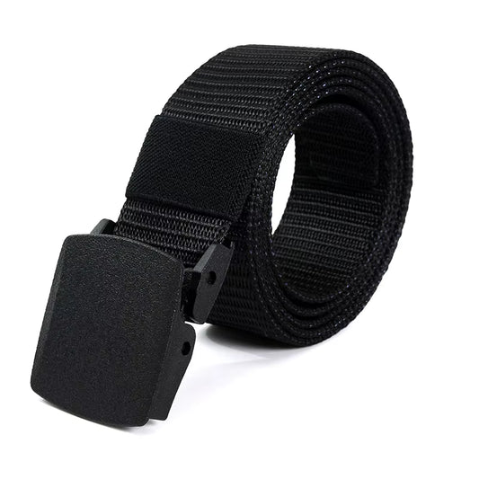 Cinturón De Lona Para Hombre, Hebilla De Plástico, Cinturón Táctico De Nailon Sin Metal, Cinturón Para Mujer