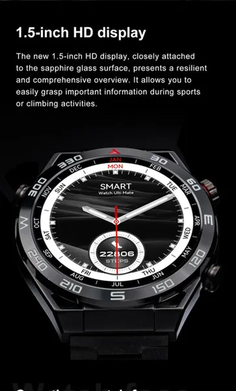 LIGE 2023 NFC ECG+PPG Bluetooth Call Smartwatch GPS Tracker Motion Bracelet Fitness for Huawei Watches Ultimate Smart Watch Men