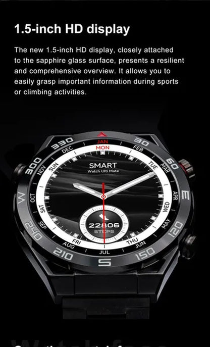 LIGE 2023 NFC ECG+PPG Bluetooth Call Smartwatch GPS Tracker Motion Bracelet Fitness for Huawei Watches Ultimate Smart Watch Men